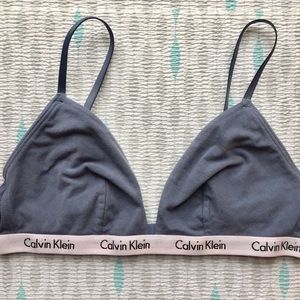 NWOT Calvin Klein CK Unlined Triangle Bralette